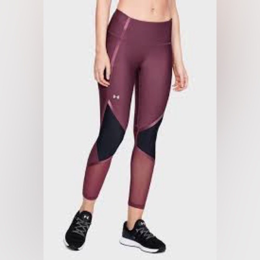 Under Armour Womens Shine Heatgear Cropped Leggings Size Small